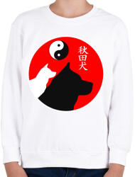 printfashion Japán Akita - Gyerek pulóver - Fehér (4839410)