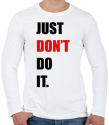 printfashion just-don't-do-it-2-black-red - Férfi hosszú ujjú póló - Fehér (878009)
