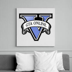 printfashion Grand theft auto V online - Vászonkép - Fehér (6632976)