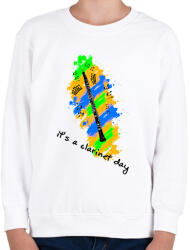 printfashion it's a clarinet day - Gyerek pulóver - Fehér (1879060)