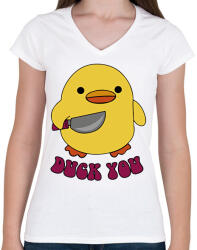 printfashion llk_5 - Női V-nyakú póló - Fehér (12475328)