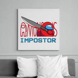 printfashion Among us IMPSTOR - Vászonkép - Fehér (6634606)