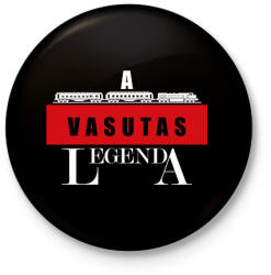 printfashion A vasutas legenda - Kitűző, hűtőmágnes - Fekete (7683364)