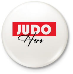 printfashion Judo hero - Kitűző, hűtőmágnes - Fehér (7568027)
