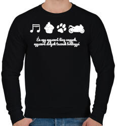 printfashion egyszerűf - Férfi pulóver - Fekete (2913778)