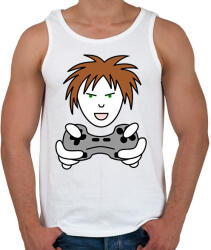 printfashion Gamer - Férfi atléta - Fehér (12027485)