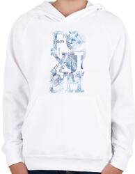 printfashion Foxish - Gyerek kapucnis pulóver - Fehér (222113)