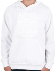 printfashion vintage polo1976 - Gyerek kapucnis pulóver - Fehér (13978672)