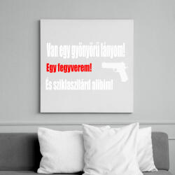 printfashion van egy lányom2 - Vászonkép - Fehér (6624909)