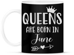 printfashion QUEENS are born in June - Bögre - Fekete (5499642)