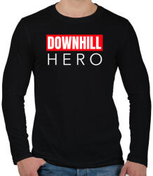 printfashion DOWNHILL HERO - Férfi hosszú ujjú póló - Fekete (10350643)