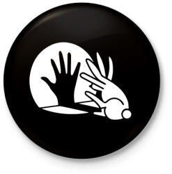 printfashion BUNNY - Kitűző, hűtőmágnes - Fekete (3092221)
