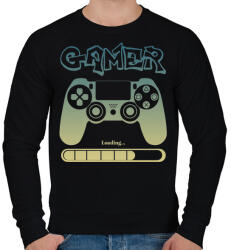 printfashion Gamer - Férfi pulóver - Fekete (5309535)