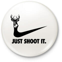printfashion Just shoot it - Kitűző, hűtőmágnes - Fehér (3080880)