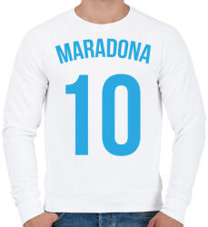 printfashion Maradona 10 - Férfi pulóver - Fehér (14563868)