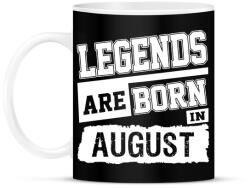 printfashion A legendák augusztusban születnek - Bögre - Fekete (793143)