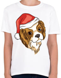 printfashion Karácsonyi kutyus - Gyerek póló - Fehér (10143863)