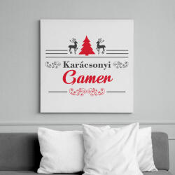 printfashion Karácsonyi gamer - Vászonkép - Fehér (11003033)
