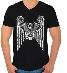 printfashion vszárny - Férfi V-nyakú póló - Fekete (4869729)
