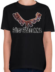 printfashion Sült szalonna - Gyerek póló - Fekete (13080515)