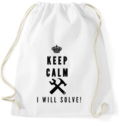 printfashion Csak nyugi én megoldom! (SZERELŐ) - Sportzsák, Tornazsák - Fehér (1453883)