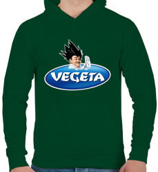 printfashion Vegeta - Férfi kapucnis pulóver - Sötétzöld (1555750)