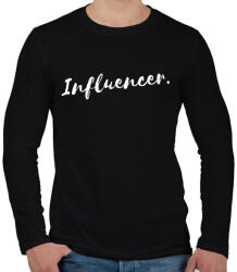 printfashion Influencer - Férfi hosszú ujjú póló - Fekete (4750364)