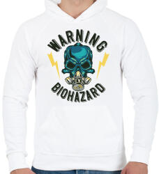 printfashion Firefighter 02 - Warning biohazard - Férfi kapucnis pulóver - Fehér (4920385)