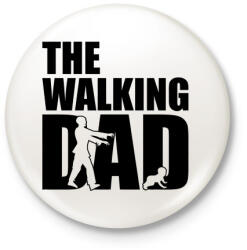 printfashion The walking dad - Kitűző, hűtőmágnes - Fehér (3080128)