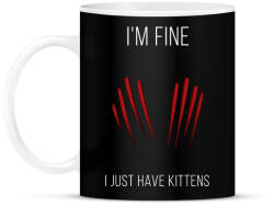 printfashion Cica karmolás - Bögre - Fekete (13409870)