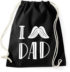 printfashion I Love Dad - Sportzsák, Tornazsák - Fekete (2601382)