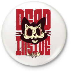 printfashion Dead inside - Kitűző, hűtőmágnes - Fehér (13940304)