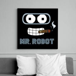 printfashion Mr. Robot - Vászonkép - Fekete (6650328)