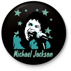 printfashion michael jackson drawn - Kitűző, hűtőmágnes - Fekete (14628758)