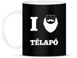 printfashion I Love Télapó - Bögre - Fekete (9553056)