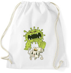 printfashion Covid szörny - Sportzsák, Tornazsák - Fehér (4173932)