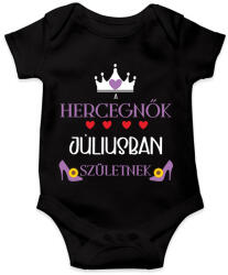 printfashion A hercegnők júliusban születnek - Baba Body - Fekete (7437829)