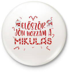 printfashion Először jön hozzám a Mákulás - Kitűző, hűtőmágnes - Fehér (9624852)