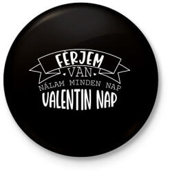 printfashion Férjem van - Kitűző, hűtőmágnes - Fekete (11644398)