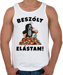 printfashion Kisvakond - Beszólt elástam! - Férfi atléta - Fehér (4582355)