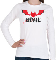 printfashion DEVIL - Női hosszú ujjú póló - Fehér (2208506)