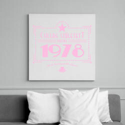 printfashion csillag-1978-pink - Vászonkép - Fehér (6623083)