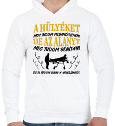 printfashion A hülyéket nem tudom meggyógyítani - Férfi kapucnis pulóver - Fehér (9126492)