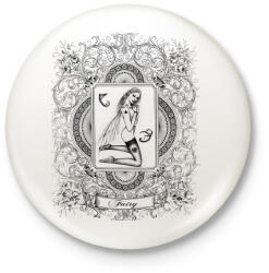 printfashion Fairy - Kitűző, hűtőmágnes - Fehér (3084141)