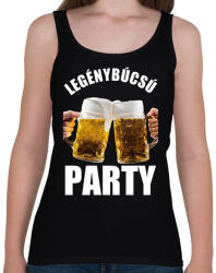 printfashion LEGÉNYBÚCSÚ PARTY - Női atléta - Fekete (13578415)