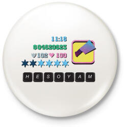 printfashion Hesoyam - Kitűző, hűtőmágnes - Fehér (3082470)