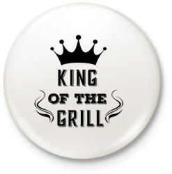 printfashion king of the grill fekete - Kitűző, hűtőmágnes - Fehér (14019737)