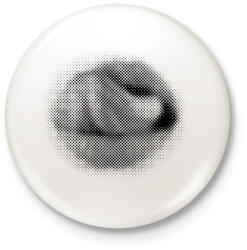 printfashion Halftone mouth - Kitűző, hűtőmágnes - Fehér (15895957)