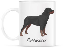 printfashion Rottweiler kutya - Bögre - Fehér (1035071)