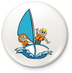printfashion Vitorlázás - Kitűző, hűtőmágnes - Fehér (12695175)